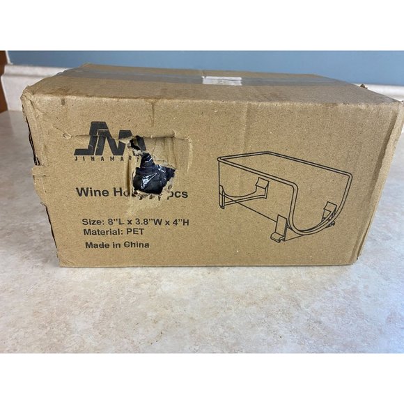 Jinamart Set of 2 Stackable Wine Storage Holders 8"L x 3.8"W x 4"H NEW - Picture 2 of 4